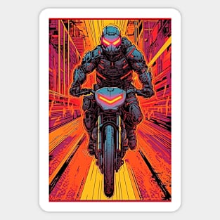 Cyberpunk Style Tarot - The Rogue Drone Sticker